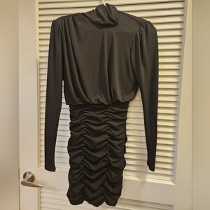 Elegant Black Ruched Dress From Cinq A Sept